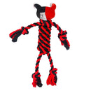 Dog Toy Rope Plush with Squeaker - Harley Quinn with Red Black Rope Body