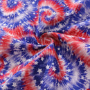 Hawaiian Shirt For Men Tie-dyed National Flag Print Shirt Camp Collar 100% Cotton