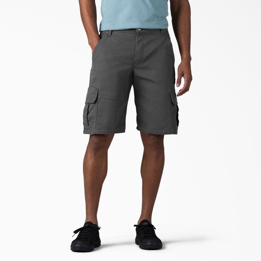 Dickies FLEX Relaxed Fit Duck Cargo Shorts Charcoal, 11