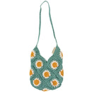 Daisies Crochet Tote Bag  | Everyday Nature-themed Bag | 11" x 13"