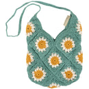 Daisies Crochet Tote Bag  | Everyday Nature-themed Bag | 11" x 13"