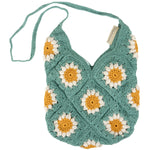 Daisies Crochet Tote Bag  | Everyday Nature-themed Bag | 11" x 13"