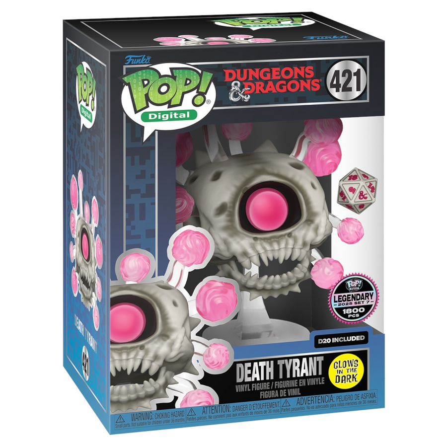 Pop! Digital Dungeons & Dragons Series 2 Death Tyrant with D20 (Glow in the Dark) (NFT Legendary) #421 LE1800