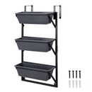 Deck Railing Planter Box with 3-Tier Adjustable Design