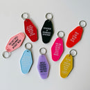 Department of Redundancy Department Motel Style Keychain in Black