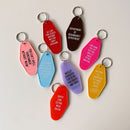 Department of Redundancy Department Motel Style Keychain in Black