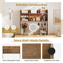 Desktop Bookshelf Countertop Storage Hutch with 6 Shelves