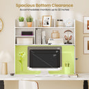 Desktop Bookshelf Countertop Storage Hutch with 6 Shelves