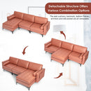 3-Seat L-Shaped Sectional Sofa with USB Ports & Storage