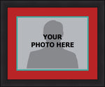 NBA Basketball Photo Picture Frame Kit - Detroit Pistons (Red Matting, Teal Trim)