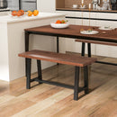 40 Inch Dining Bench 2 Person Entryway Shoe Bench with Metal Frame