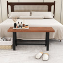 40 Inch Dining Bench 2 Person Entryway Shoe Bench with Metal Frame