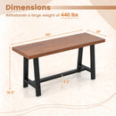 40 Inch Dining Bench 2 Person Entryway Shoe Bench with Metal Frame