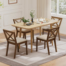 Dining Chair Set of 2 Modern Kitchen Chair with Upholstered Seat-Brown