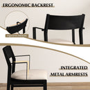 Dining Chair with Contoured Backrest and Padded Seat Set of 2