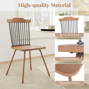 Dining Chair with Spindle Back and Ergonomic Contoured Seat Set of 2-Natural
