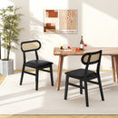 Indoor Mid Century Wood Dining Chairs Set of 2 for Dining Room
