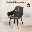 Dining Chairs Set of 2 Upholstered Accent Chairs with Comfy Padded Backrest and Seat