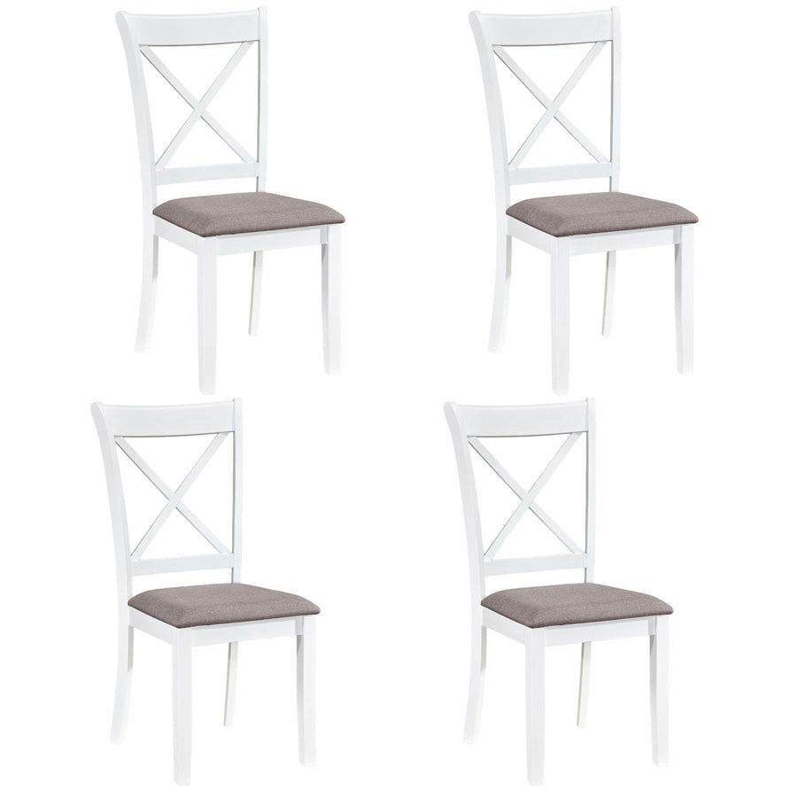 Dining Chairs Set of 4 Rubber Wood Dining Room Chairs with Comfortable Backrest and Padded Seat