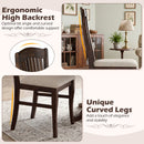 Mid-Century Dining Chairs Set of 2 with Curved Legs
