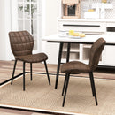 Rattan Console Table with 2 Storage Cabinets Shelf Carbon Steel Frame