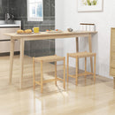 18 Inch Dining Stool Set of 2-Natural