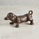 Dog Cast Iron Decor in Brown | Dachshund Figurine