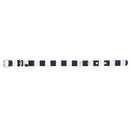 Dog Collar in Cabana Black and White Stripes | 10" - 15" Neck | Faux Saffiano Leather SALE