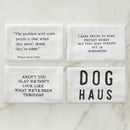 Dog Haus Thirsty Boy Dish Towel | Cotton Flour Sack Kitchen Towel | 30" x 30"