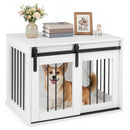 Dog Crate Furniture Heavy Duty Dog Kennel with Sliding Barn Door
