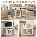 Dog Crate Furniture Heavy Duty Dog Kennel with Sliding Barn Door