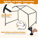 Dog Shade Shelter with Waterproof Roof for Large Medium Small Breeds-Black