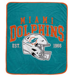 Miami Dolphins 50" x 60" Vintage Arch Block Blanket