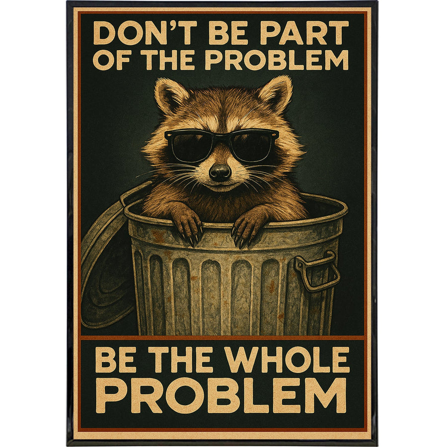 Don't Be Part of the Problem Be the Whole Problem Poster Print
