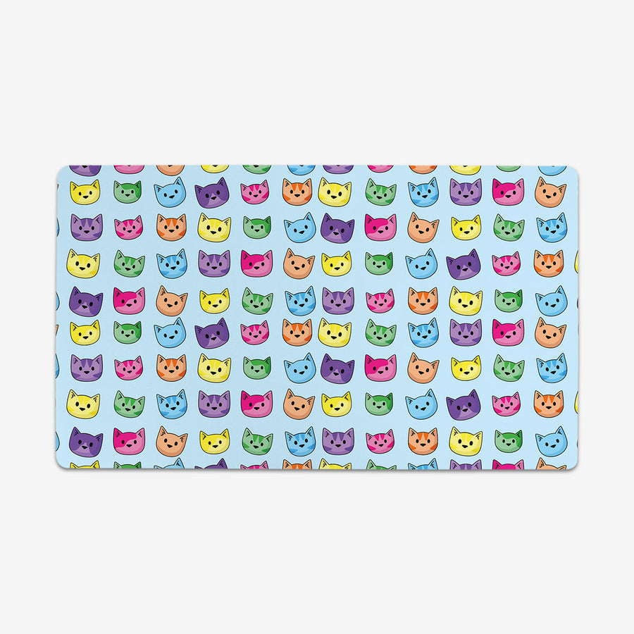Rainbow Cat Faces Playmat