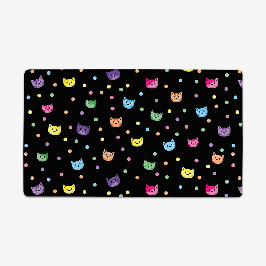 Rainbow Cat Heads Playmat