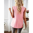 Double Breasted Blazer Vest in Pink [Sizes SM-XL]