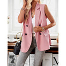 Double Breasted Blazer Vest in Pink [Sizes SM-XL]