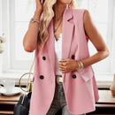Double Breasted Blazer Vest in Pink [Sizes SM-XL]