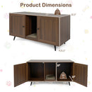 Double Cat Litter Box Enclosure with Scratching Pad