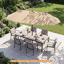 Double-Sided Patio Umbrella with Push Button Tilt Crank Handle