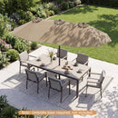 Double-Sided Patio Umbrella with Push Button Tilt Crank Handle