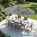 Double-Sided Patio Umbrella with Push Button Tilt Crank Handle