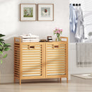 Double Tilt-out Laundry Hamper with 2 Removable Bins-Natural