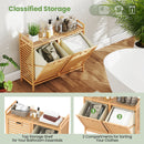 Double Tilt-out Laundry Hamper with 2 Removable Bins-Natural