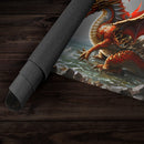 Fiery Red Dragon Playmat