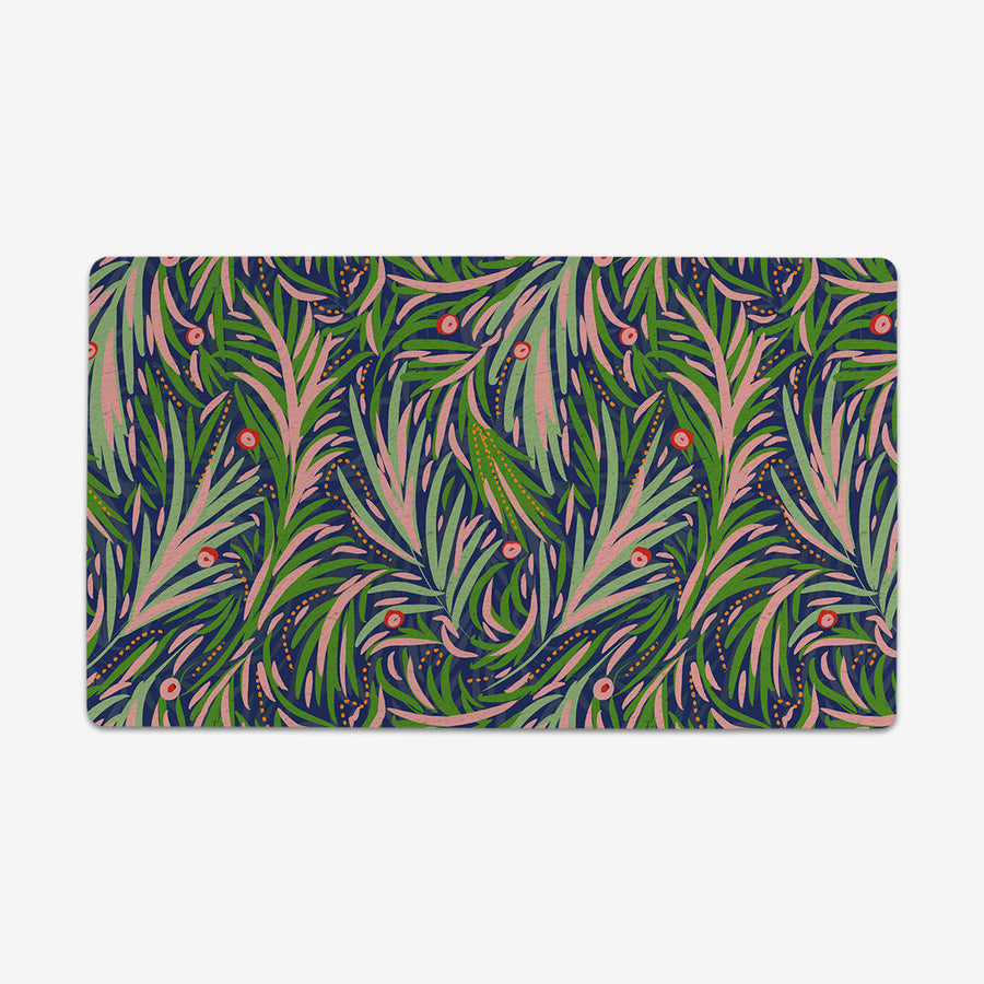 Green Tropical Leaves Playmat
