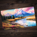 Pastel Pink Mountains Playmat