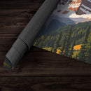 Pine Trees And Mountains Playmat