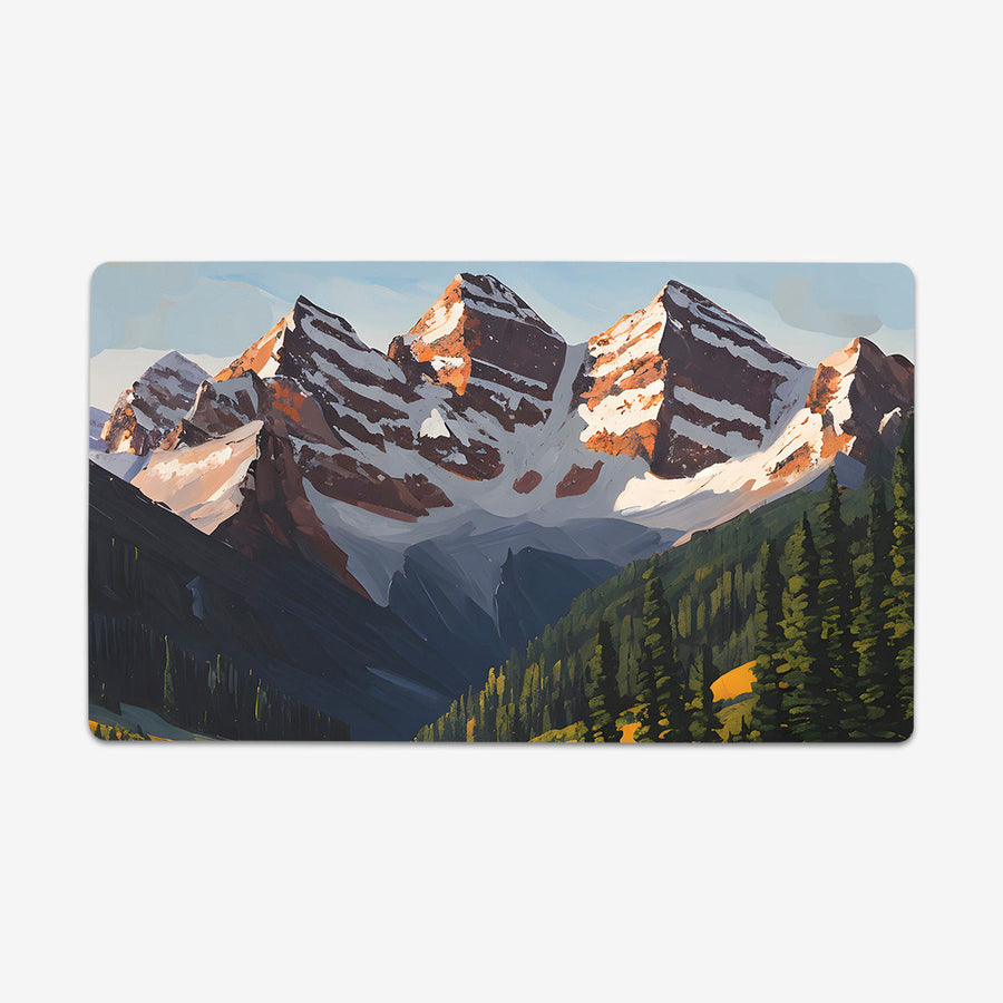 Pine Trees And Mountains Playmat